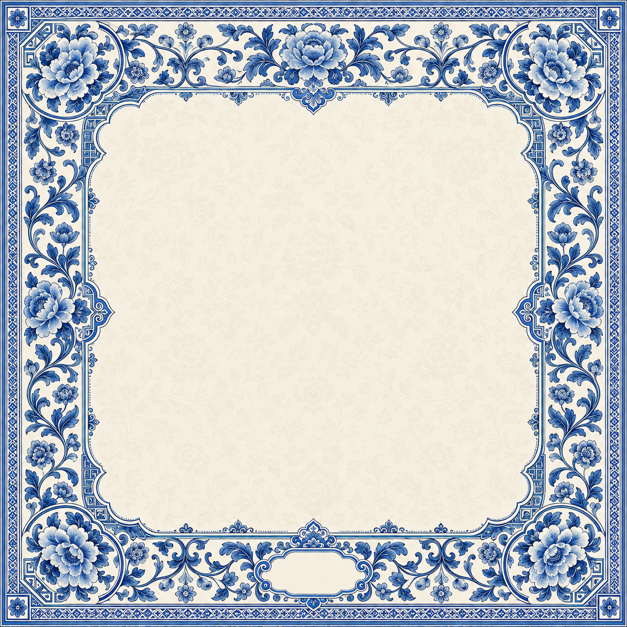 Porcelain Garden full square artwork, unfolded view